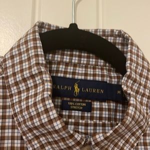Brown and blue plaid Ralph Lauren button down